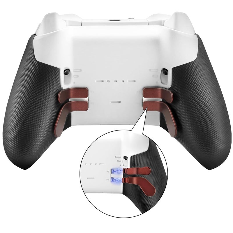 VANPARK Accessories for Xbox One Elite Series 2 Controller(Model 1797), Metal Thumbsticks Paddles Joysticks Replacement Parts Kits Compatible with Xbox Elite Wireless Controller Series 2 Core(Dark Red) - Image 4